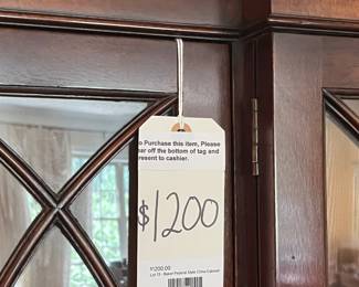 Baker China Cabinet Price Tag