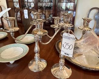 Pair of International Sterling Royal Danish Candlesticks