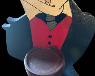 1930's Art Deco Mr. Jiggs Hotel Butler with Tip/Smoking Tray