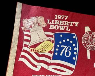 1977 Liberty Bowl NEBRASKA CORNHUSKERS Pennant