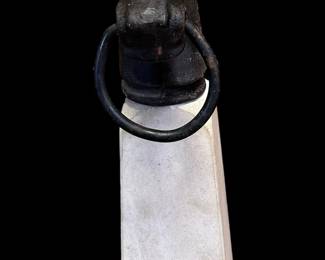 Antique Cast Iron Horse Head Hitching Post on Stone Base