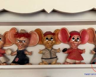 Vintage 1970's HURON PRODUCTS Big Ear Mice Banks