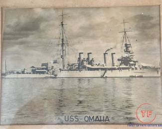 Framed USS OMAHA Photo and Historical Provenance