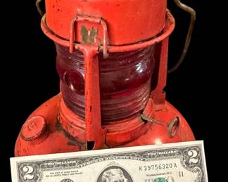 Antique DIETZ No. 40 Red Globe Traffic Gard Lantern