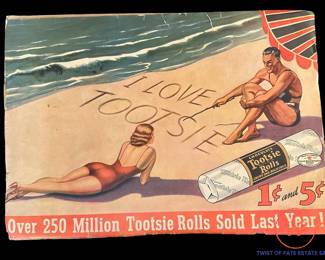 1950's Original TOOTSIE ROLL Advertising Sign