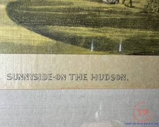 CURRIER & IVES "Through To The Pacific" Hand Colored Lithograph