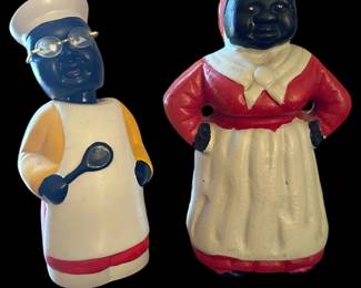 Black Americana Chalkware and Cast Iron Banks