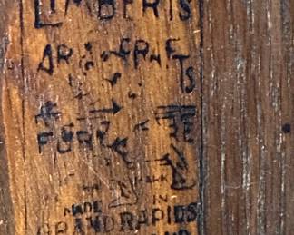 Antique Early 1900's LIMBERT Oak Arts and Crafts Single Drawer Library Desk