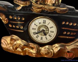 1950's LANSHIRE Ship Clock Table Lamp Base