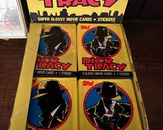 LOT - 35 Dick Tracy 1990 Unopened Topps Trading Cards in Original Retail Box with 88 Card (11 Stickers) Set