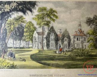 CURRIER & IVES "Through To The Pacific" Hand Colored Lithograph