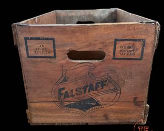 Vintage FALSTAFF Wood Beer Crate