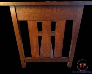 Antique Early 1900's LIMBERT Oak Arts and Crafts Single Drawer Library Desk