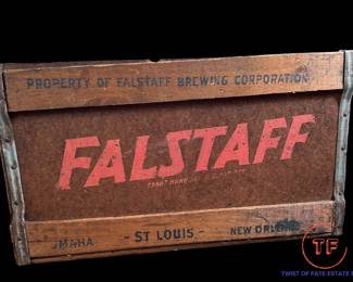 Vintage FALSTAFF Wood Beer Crate