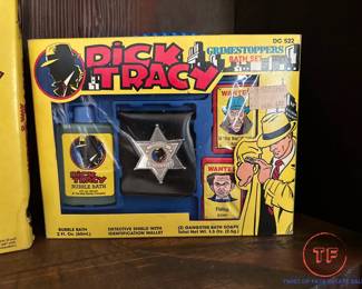 LOT - 1990 Dick Tracy "Bath Set", "Grooming Set", and Two-Way Wrist Radios - All in Original Packaging
