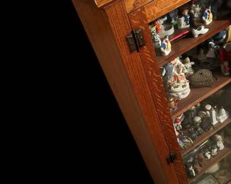 Antique Mission Style Display Cabinet