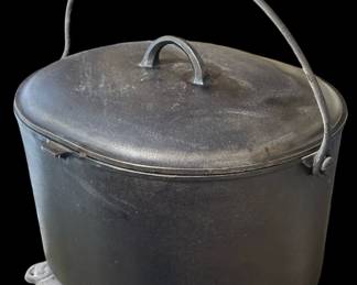 Large Oval Cast Iron Dutch Oven
