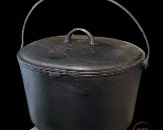 Large Oval Cast Iron Dutch Oven