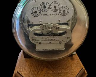 Vintage DUNCAN ELECTRIC Meter Table Lamp