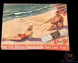 1950's Original TOOTSIE ROLL Advertising Sign