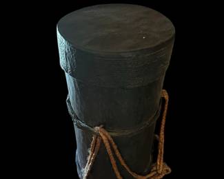 Vintage Handmade African Wood Drum