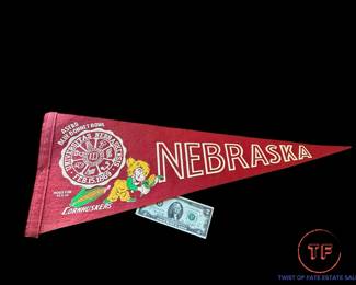 1976 NEBRASKA CORNHUSKERS Pennant ASTRO BLUE BONNET BOWL