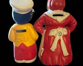 Black Americana Chalkware and Cast Iron Banks