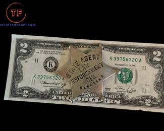 Antique NEBRASKA Stage Agent Law Enforcement Div. Badge