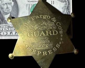 SET - Antique WELLS FARGO Express Badges