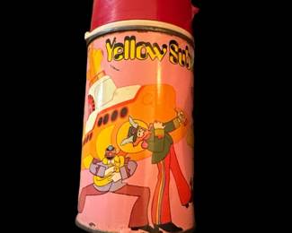 1960's YELLOW SUBMARINE Lunch Box WITH Thermos