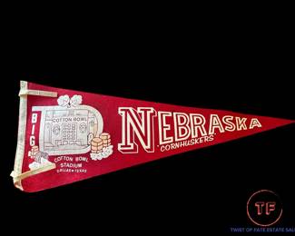 1965 Cotton Bowl NEBRASKA CORNHUSKERS Pennant