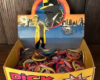 1990 Dick Tracy Collectible Buttons (64) In Original Retail Display Box