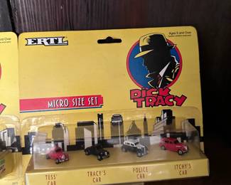 LOT - Dick Tracy 1990 ERTL MICRO SIZE Die Cast Cars in Original Packaging