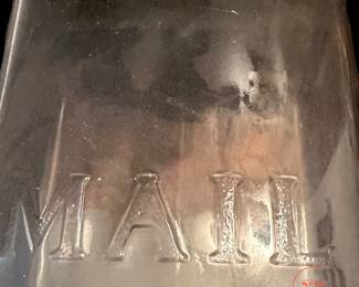 1930's Glass Embossed Mailbox