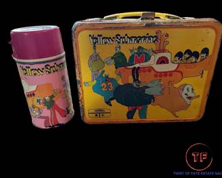 1960's YELLOW SUBMARINE Lunch Box WITH Thermos