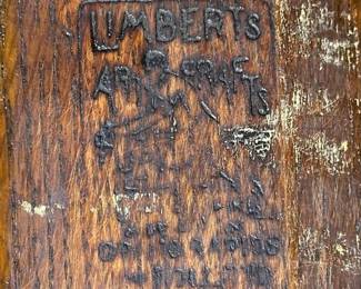 Antique Early 1900's Signed LIMBERT Oak Arts and Crafts Rocking Armchair Pegged and Thru Tenons