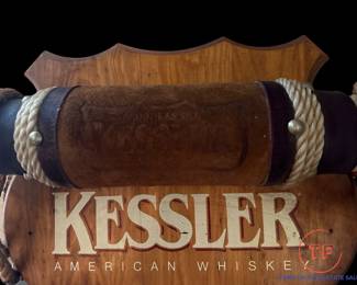 KESSLER American Whiskey Bull Cattle Horns Advertising Display
