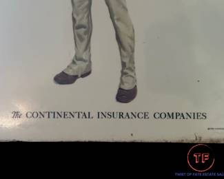 1962 Continental Insurance Companies Advertising Sign