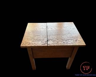 Antique Early 1900's LARKIN CO Arts and Crafts Shoeshine Box Stool