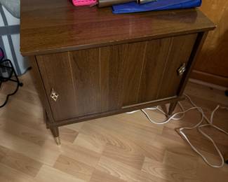 vintage record cabinet