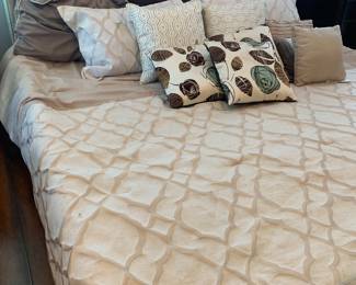 King padded headboard with a Smart box spring that moves