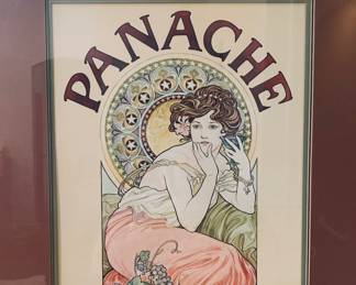 framed Napa Valley wine poster