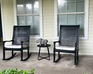 Black Porch Rocking Chairs 