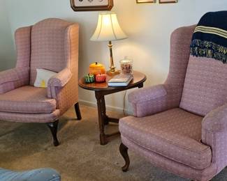 Elegant wingback chairs