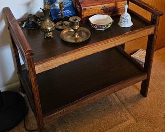 Mid-century cocktail carts, has rollers