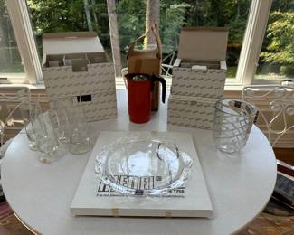 Glassware, Reidel Plate, Catherine Holm Coffee Pot