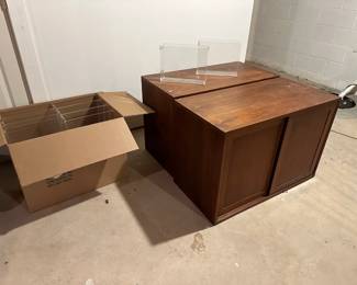 Cabinets, Lucite Containers