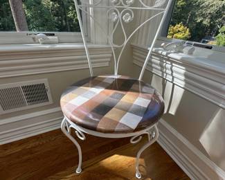 Kitchen or Patio Table w/ 6 Chairs - 1970's Fabric