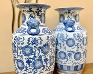PAIR CHINOISERIE VASES