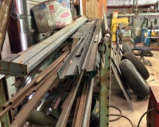 Pieces of steel . Location shop 2